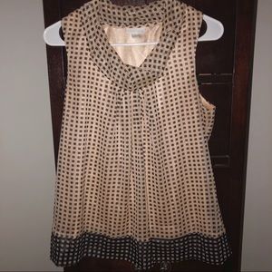 New York & Co. | Nude & Black Sleeveless Blouse, S
